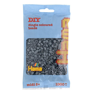 Hama Midi - strijkkralen - 1000 stuks - dark grey 71
