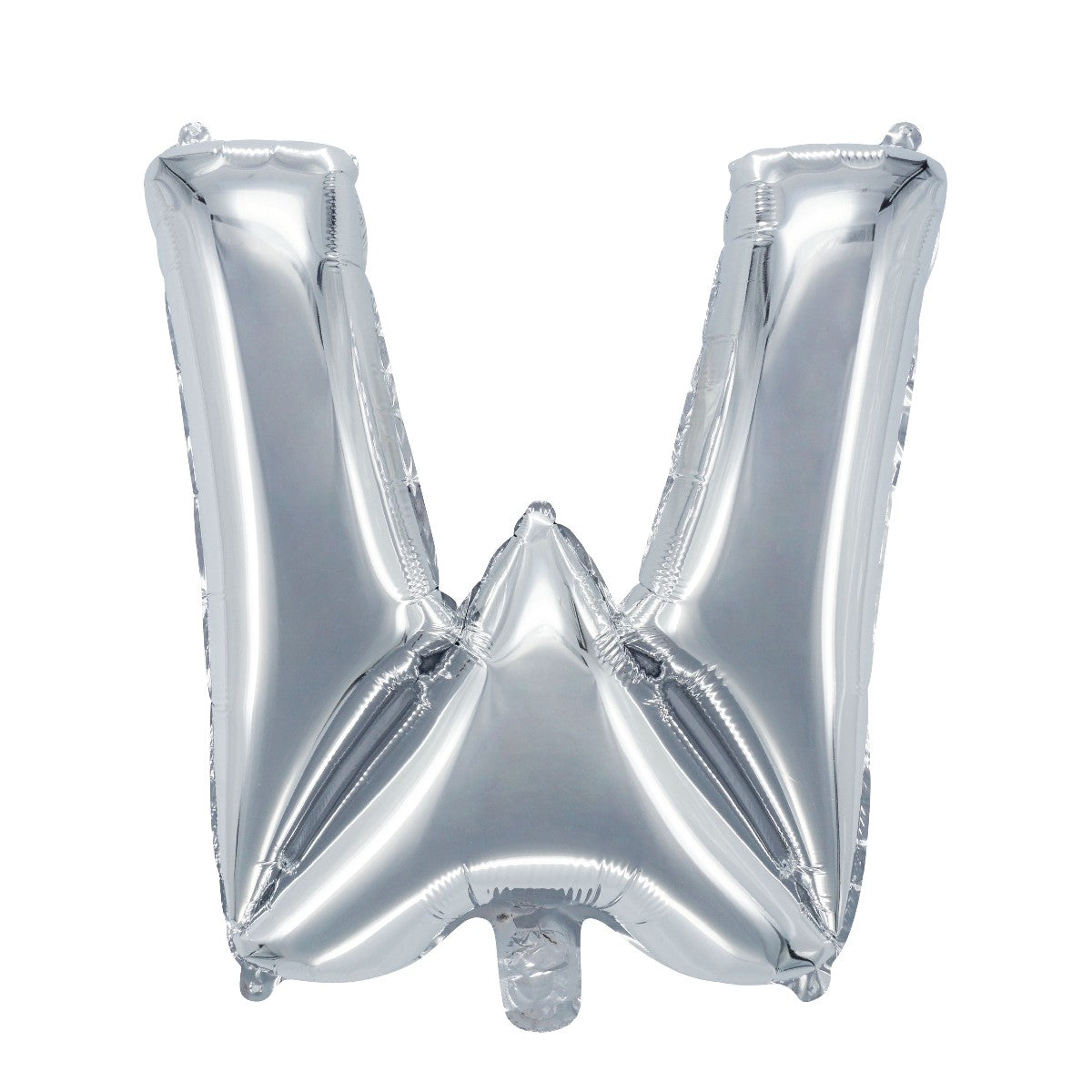 Letterballon zilverkleurig - 32 cm - W