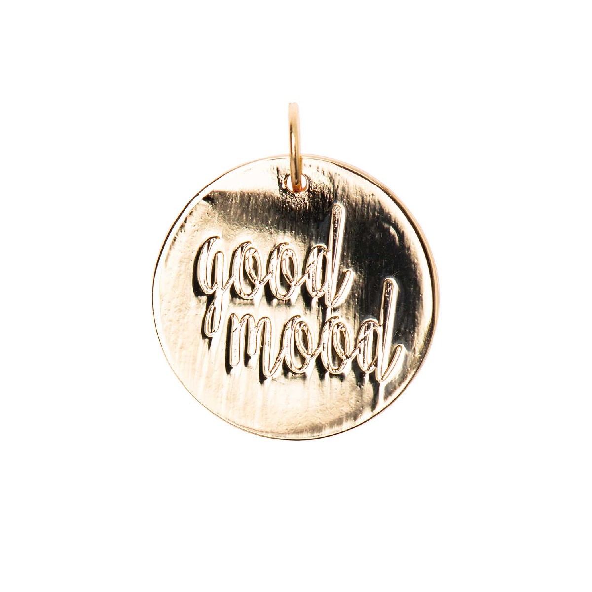 Mix It Up - hanger "good mood" 17 mm - goudkleurig