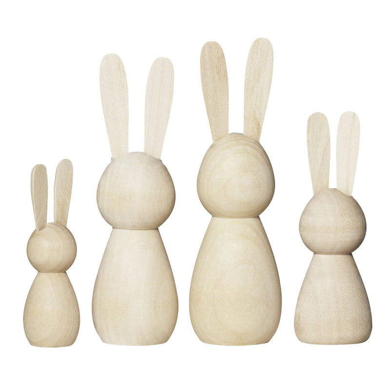 Houten figuren - konijntjes