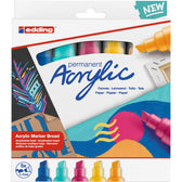 edding acrylic marker broad set 5000 - 5 stuks abstract