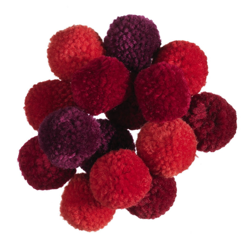 Pompons - roodtinten