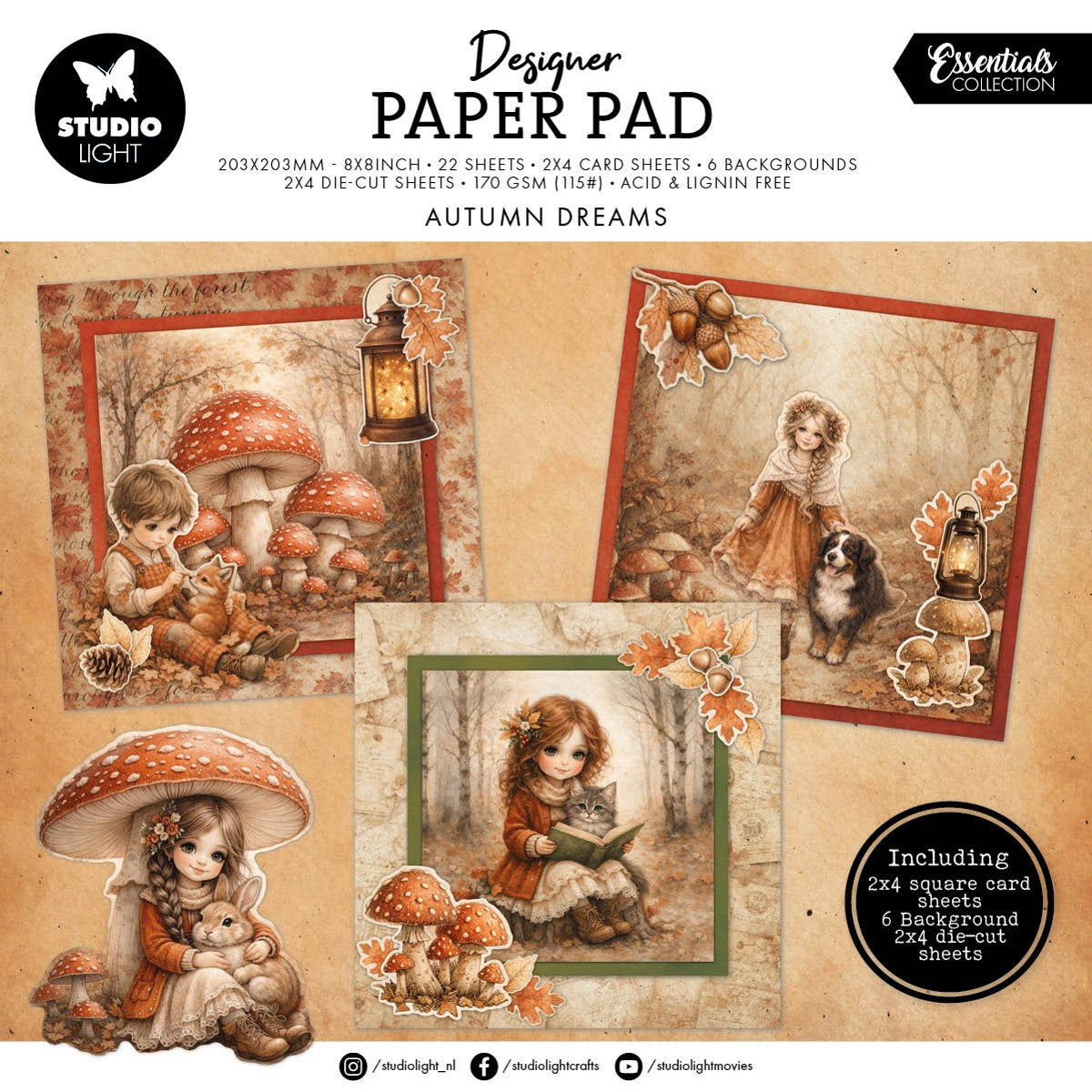 Sutdio Light Designer paper pad - Autumn Dreams