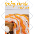 haakpakket baby ripple deken - oranje