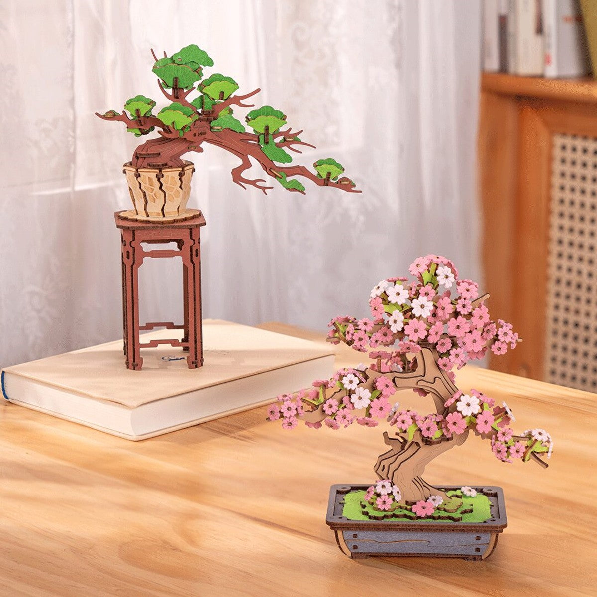 Robotime houten 3D puzzel - Sakura Bonsai