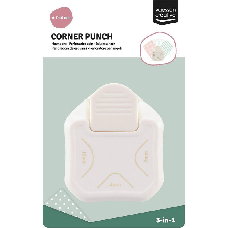 Vaessen Creative 3-in-1  hoekpons - 4 / 7 / 10 mm