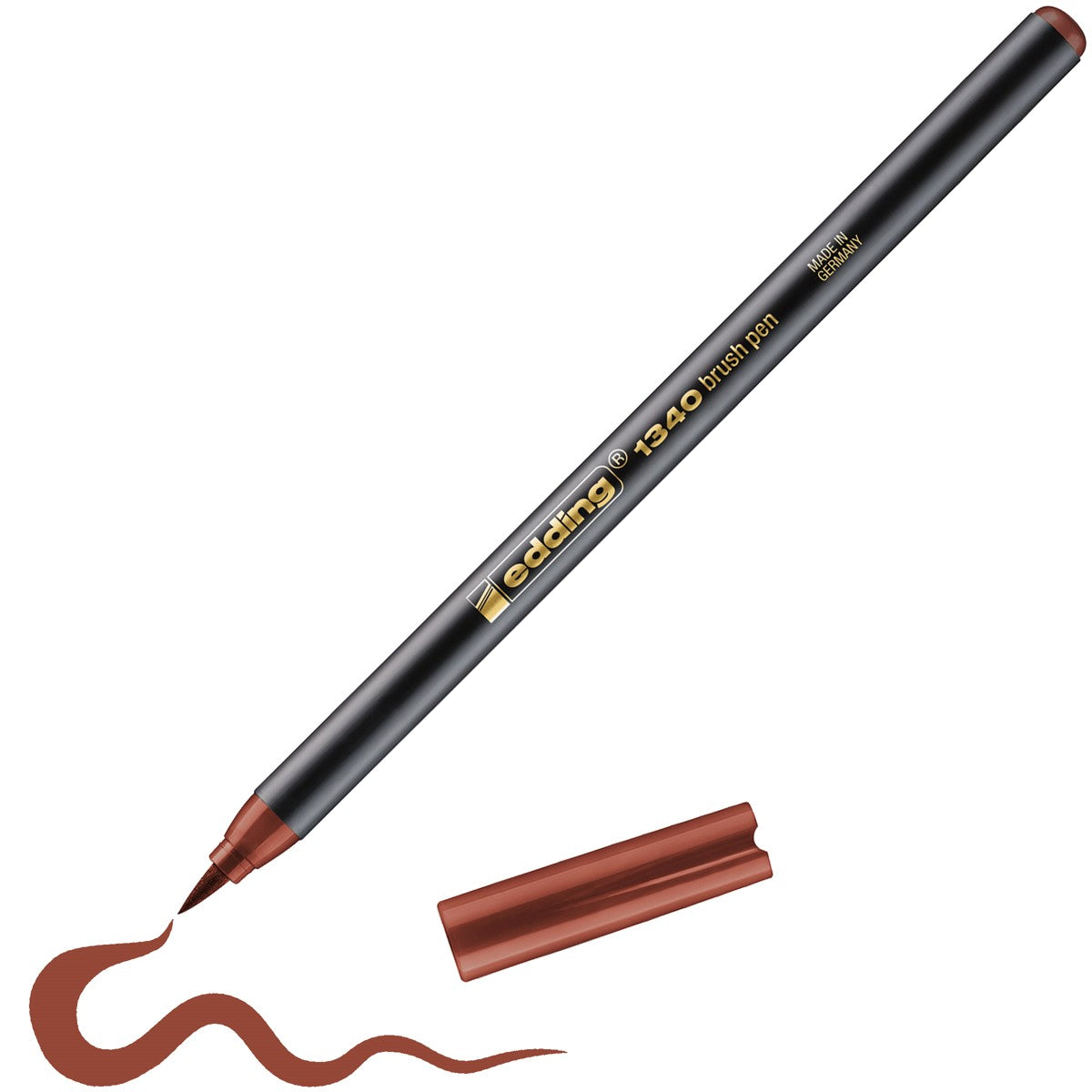 edding 1340 brush pen - 1 tot 3 mm - bruin