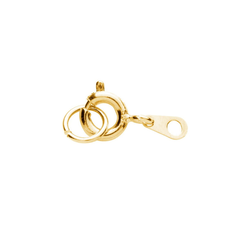 Veersluiting met ring - 5 mm - 50 stuks - goudkleurig