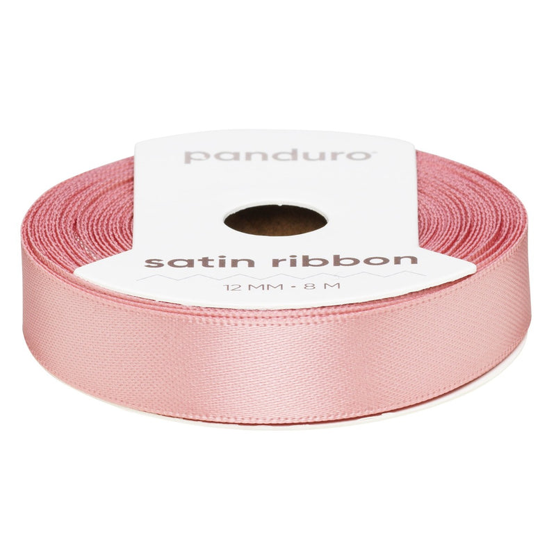 Satijnlint - 12 mm - donker poederroze