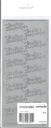 Stickers - 2 vellen - goud/zilver - Prettige Feestdagen