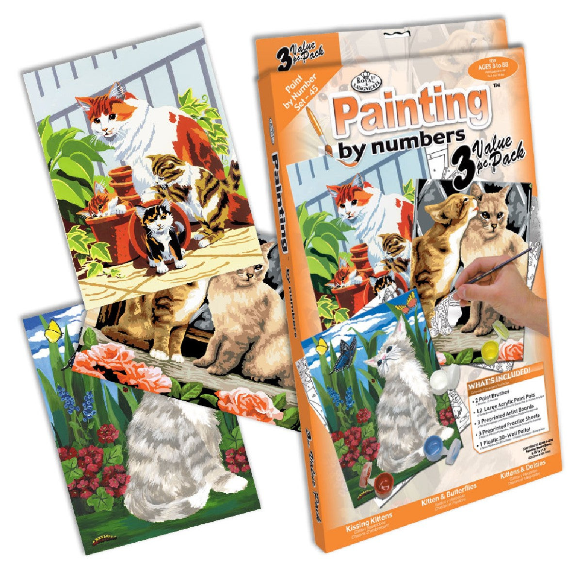 Painting by numbers set- katten