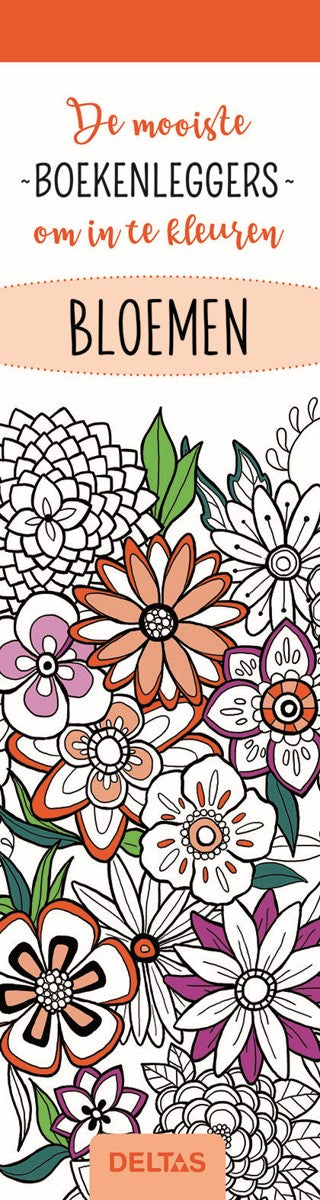 Kleurboek - boekenleggers - Bloemen