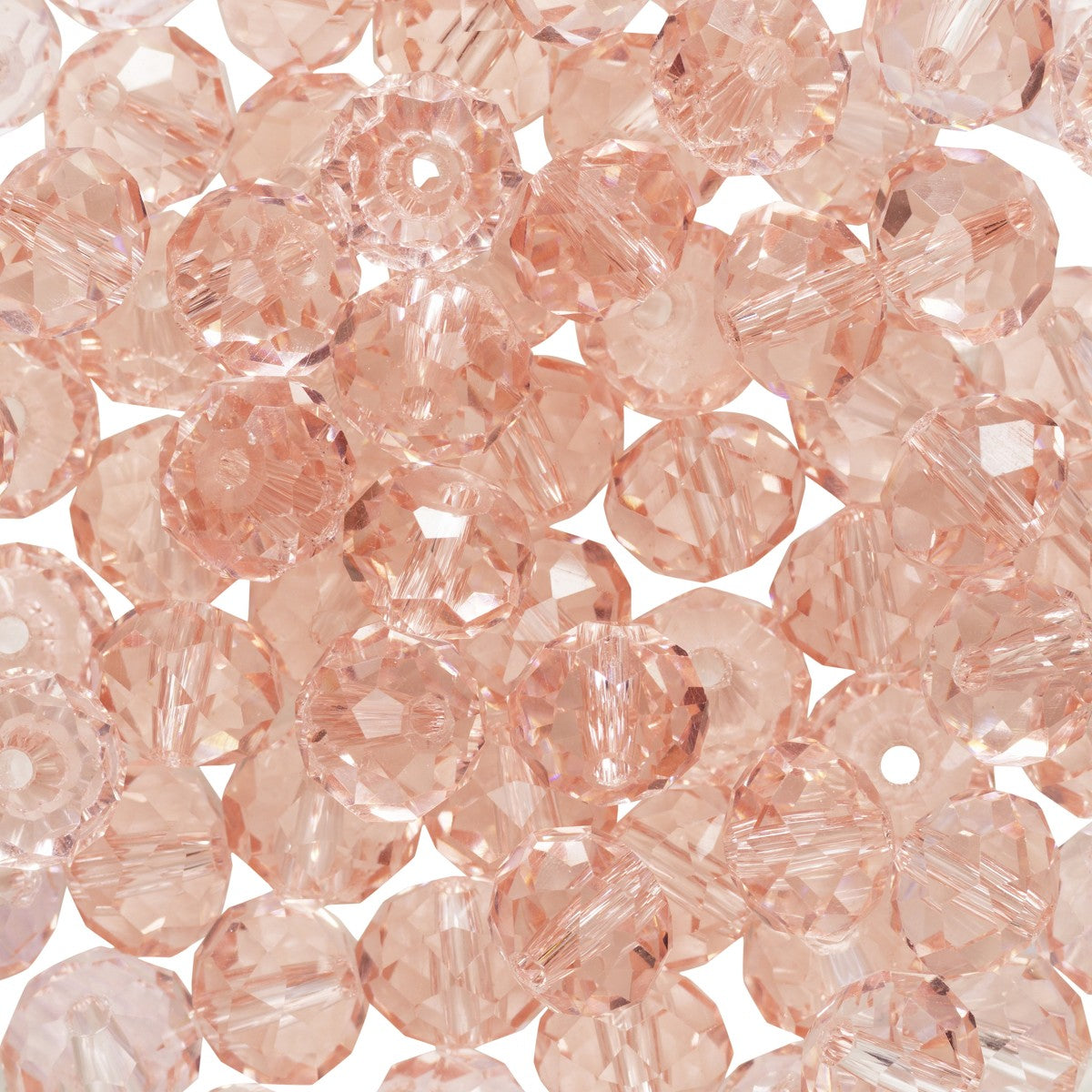 Panduro glaskralen - facet - 80 stuks - roze
