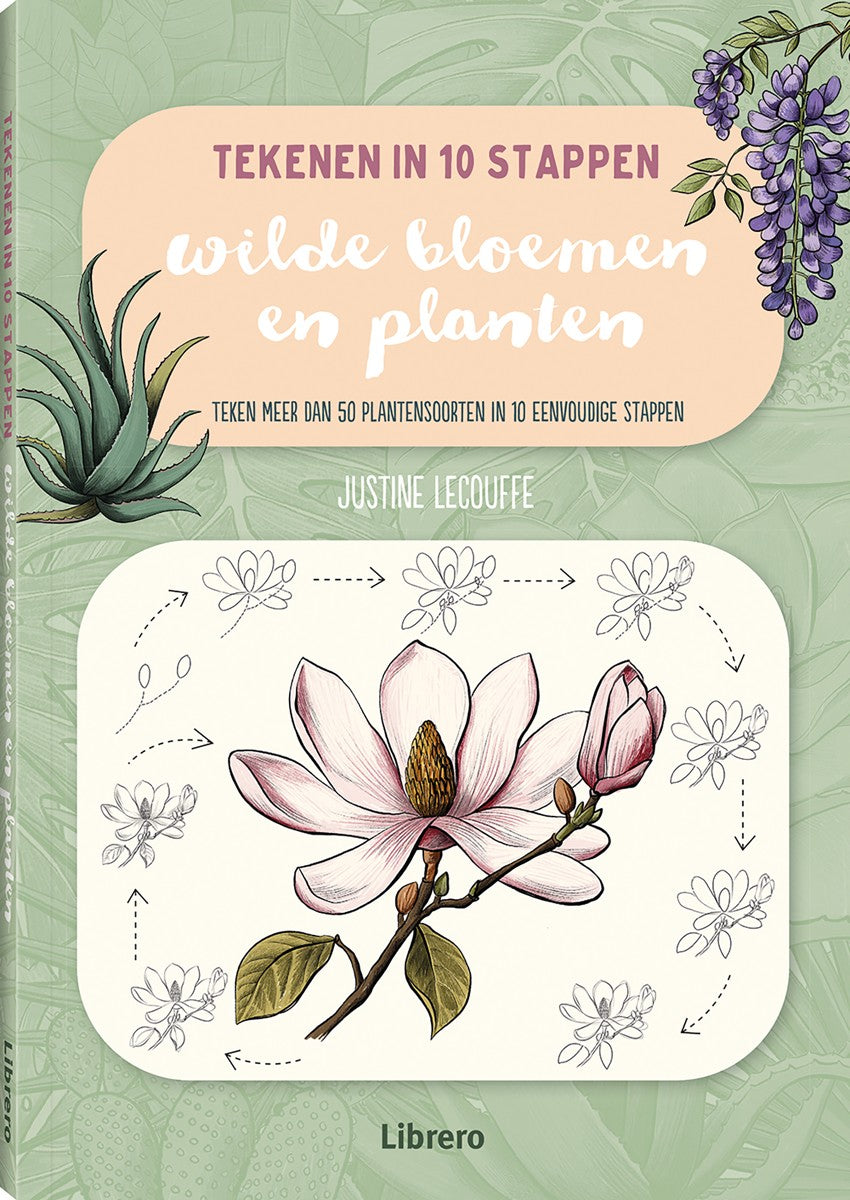 Boek - Tekenen in 10 Stappen - Wilde Bloemen en Planten