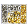Strass stenen - goud- en zilverkleurige mix