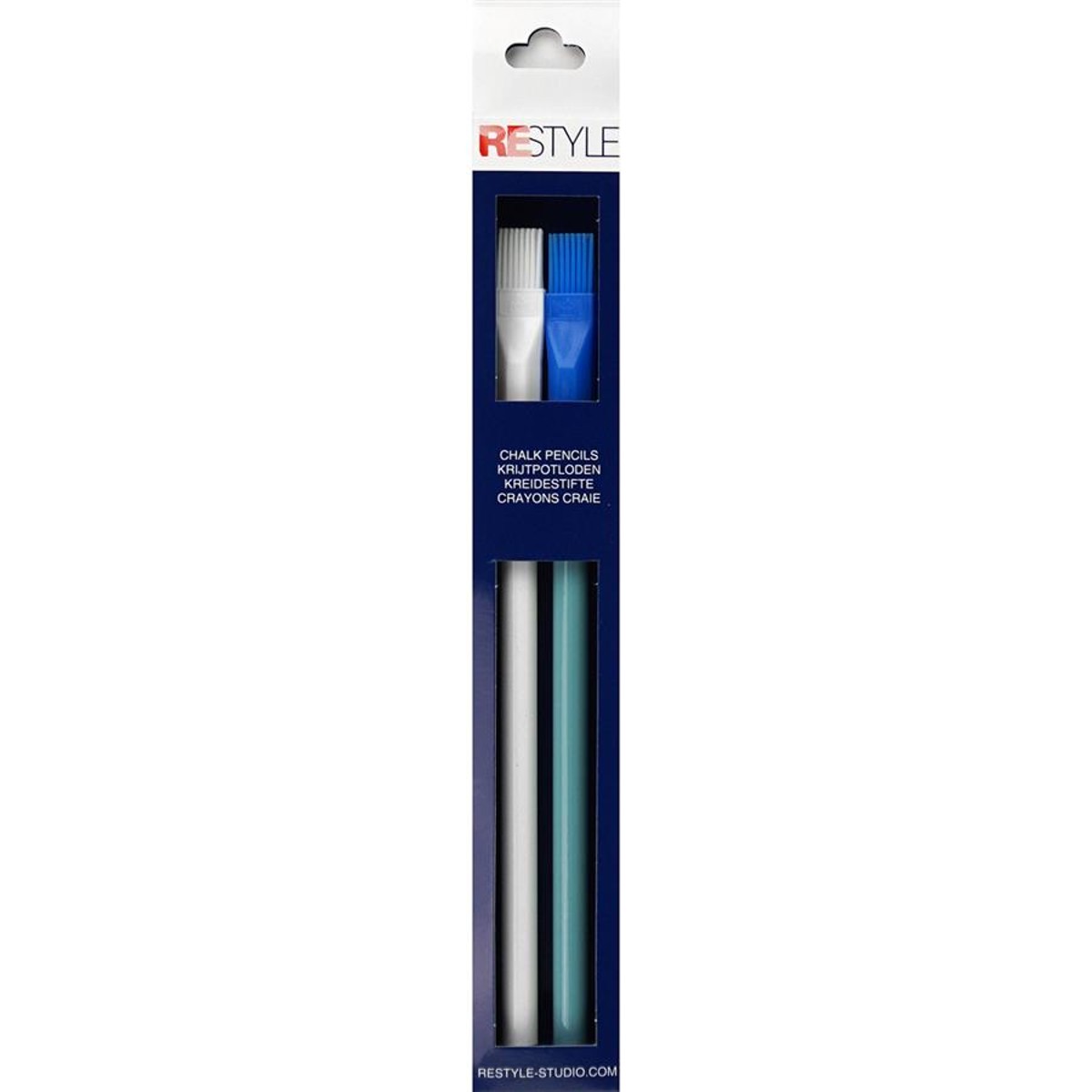 ReStyle krijtpotloden - wit/blauw