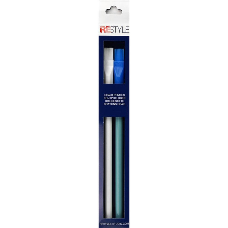 ReStyle krijtpotloden - wit/blauw