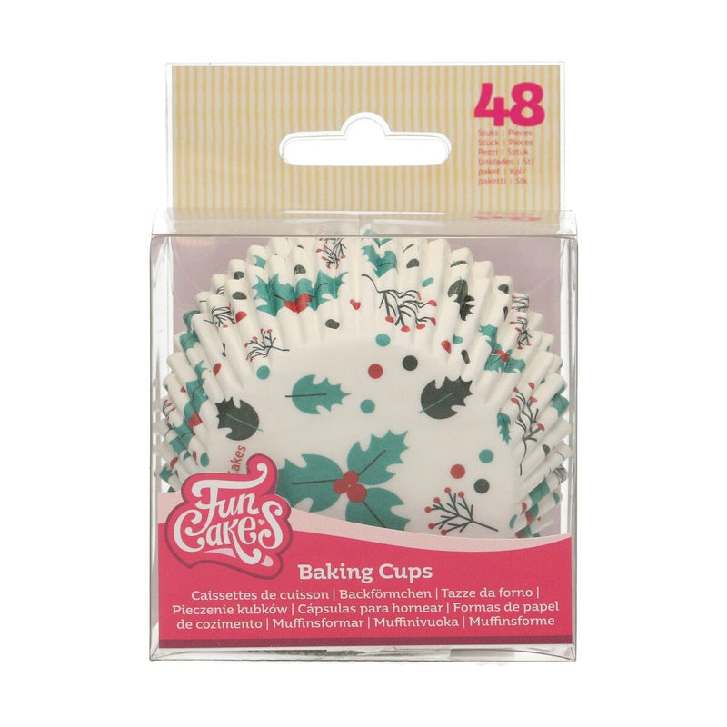 FunCakes baking cups - holly leaf