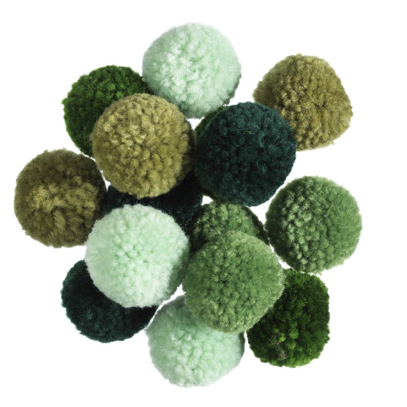 Pompons - groentinten