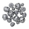 Belletjes - zilver glitter