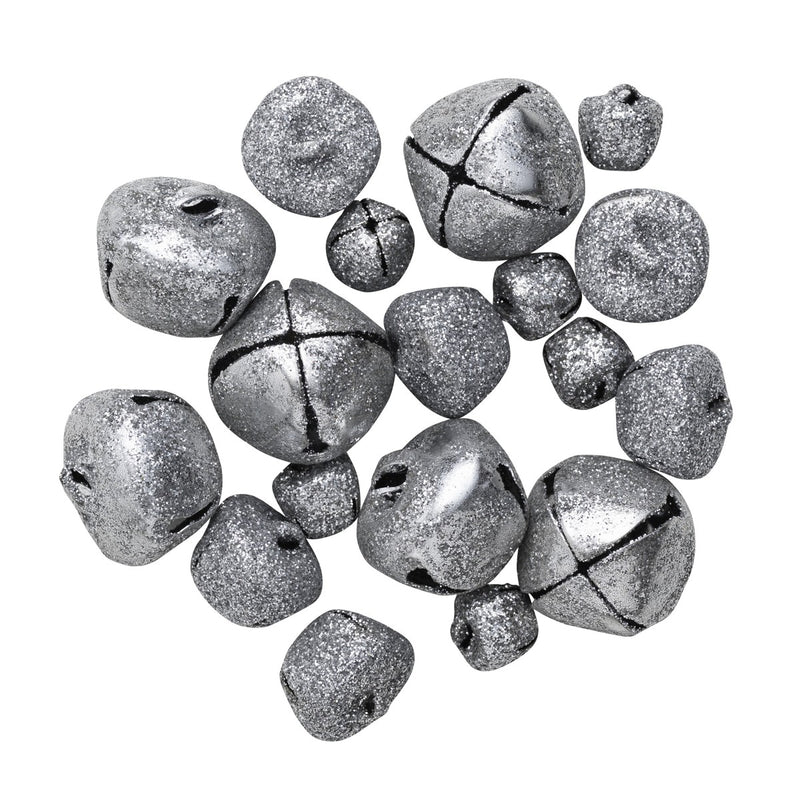 Belletjes - zilver glitter