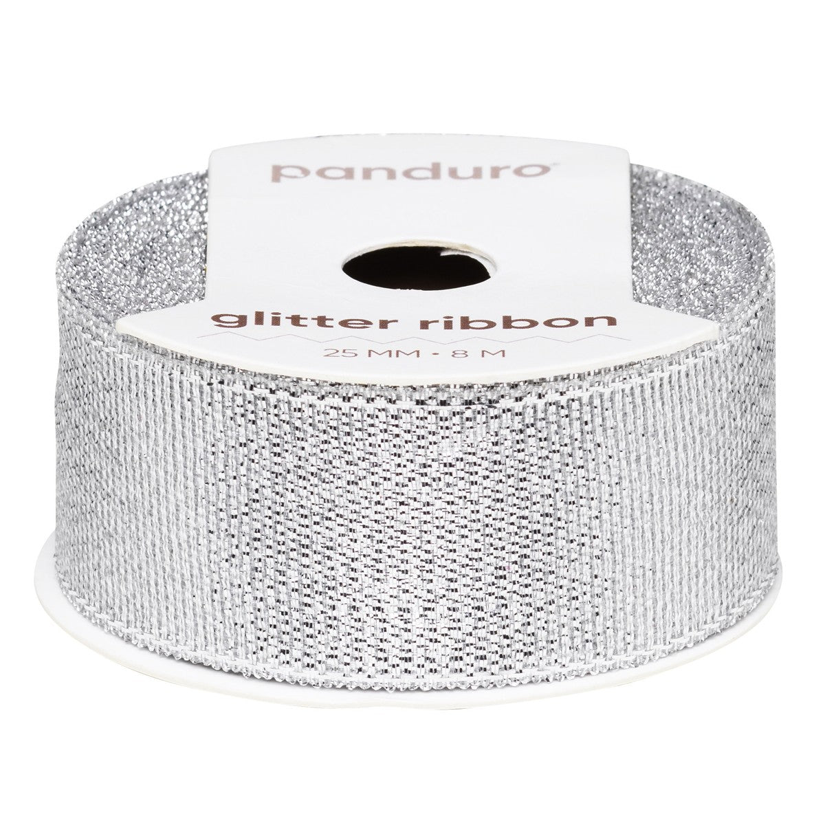 Lint - 25 mm - glitter zilver