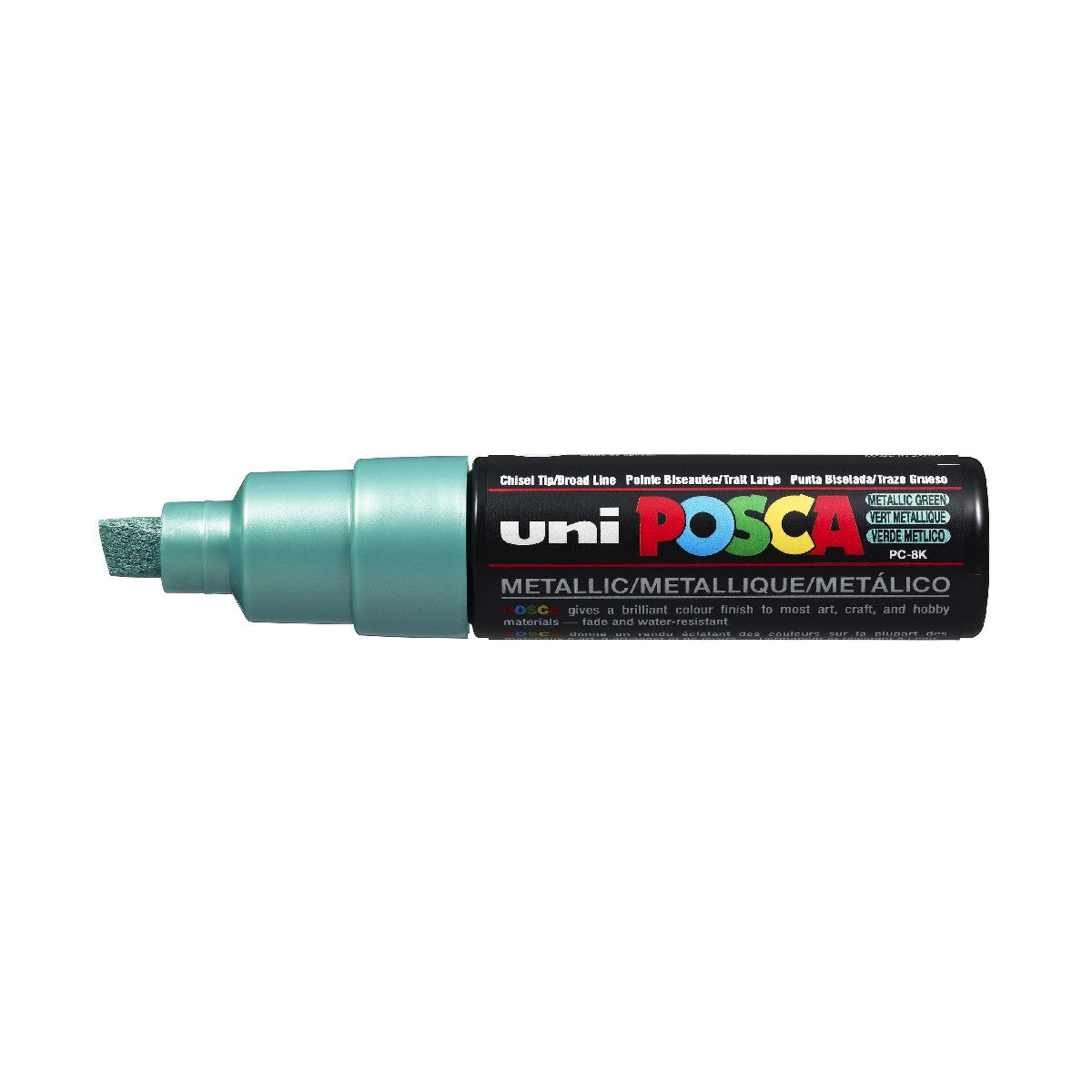 POSCA acrylmarker - beitelpunt PC-8K - 8 mm - metallic groen