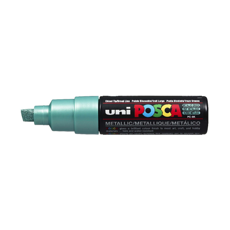 POSCA acrylmarker - beitelpunt PC-8K - 8 mm - metallic groen