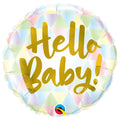 folie ballon 45 cm - hello baby