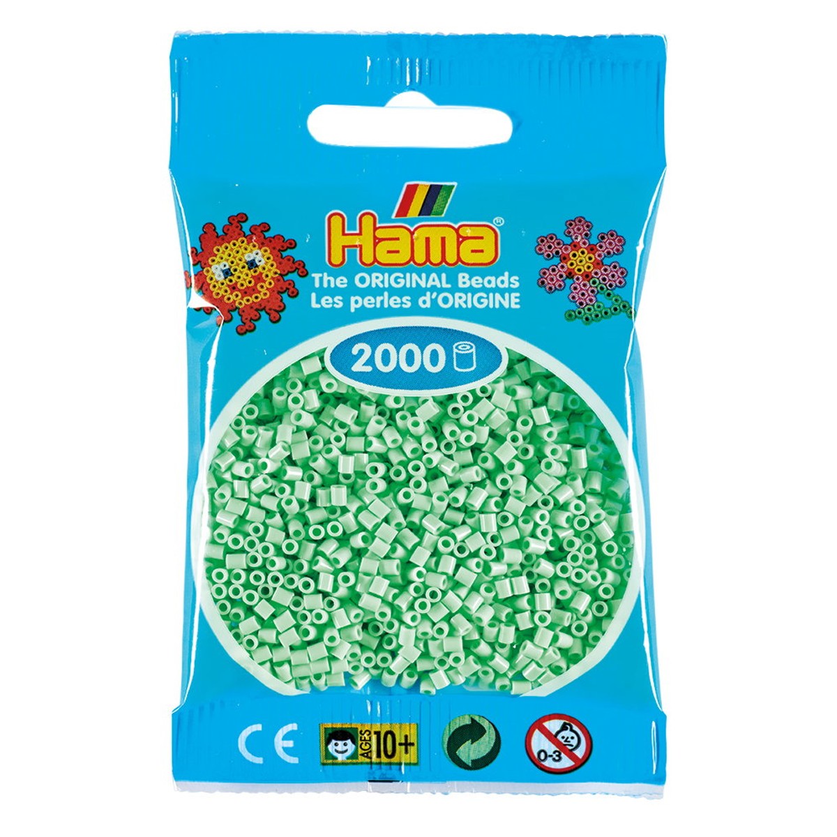 Hama Mini - strijkkralen - 2000 stuks - pastel mint 98