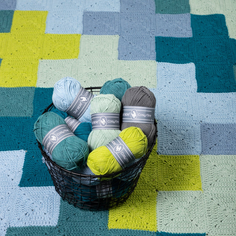 pakket Durable criss-cross deken - blauw