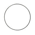 Metalen ring - 20 cm - zwart