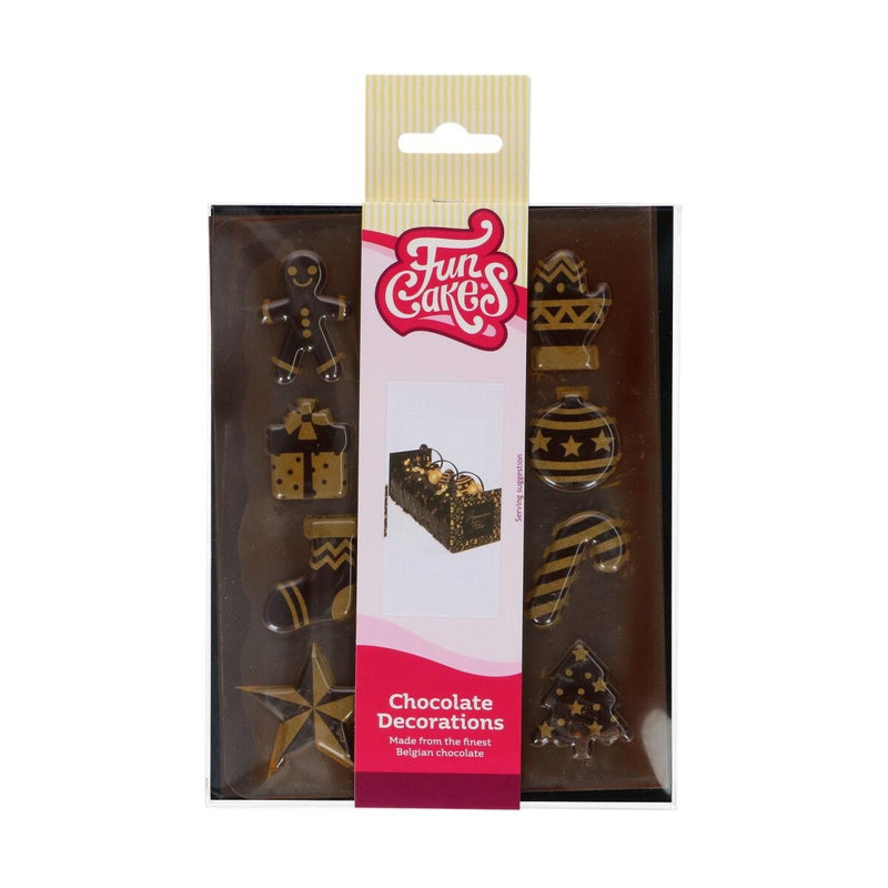 FunCakes chocodecoratie - Gold Christmas