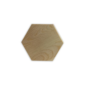Houten onderzetter - hexagon - 9x10,2 cm