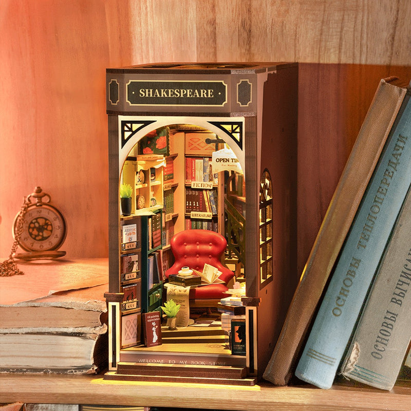 Robotime houten 3D puzzel - book nook - Bookstore