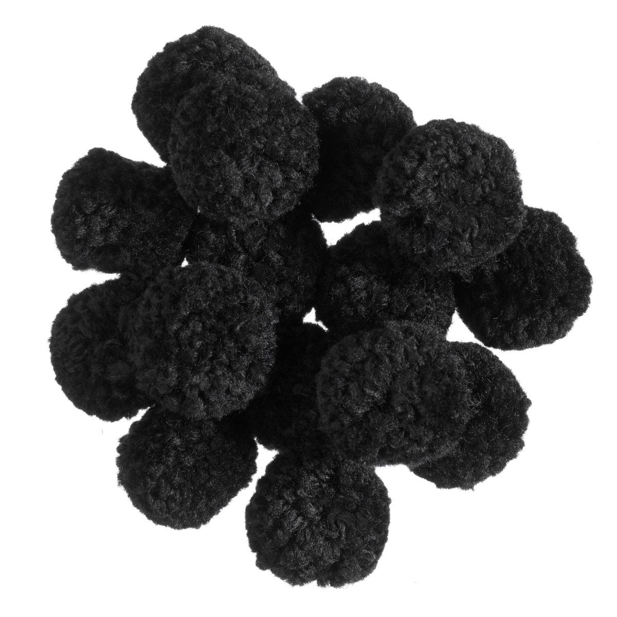 Pompons - zwart