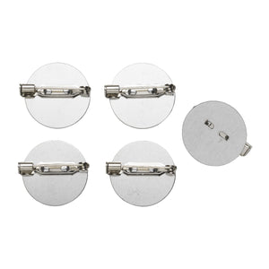 Broche pins - 21 mm - 5 stuks - zilverkleurig