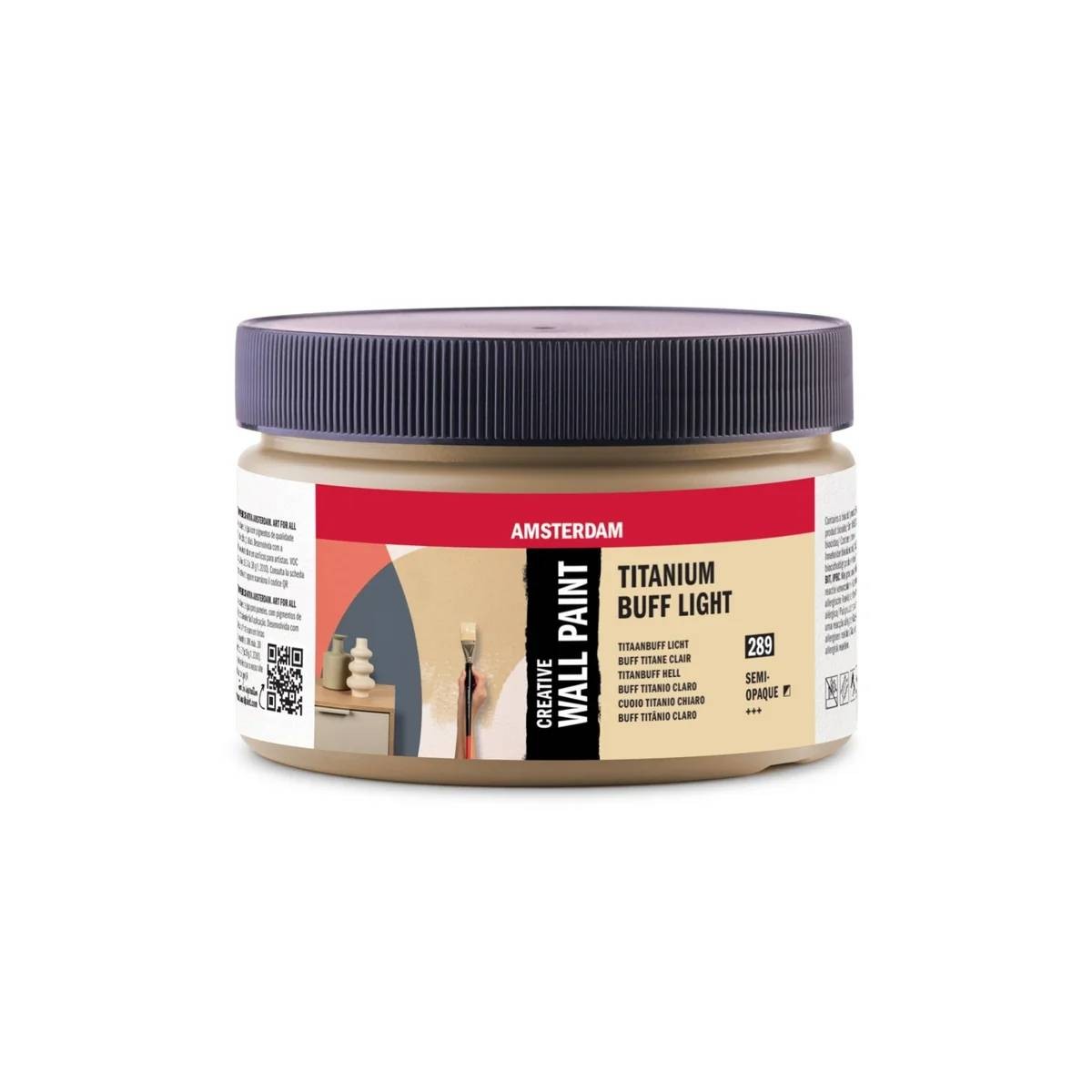 Amsterdam Creative Wall Paint - 250 ml - 289 titanium buff light