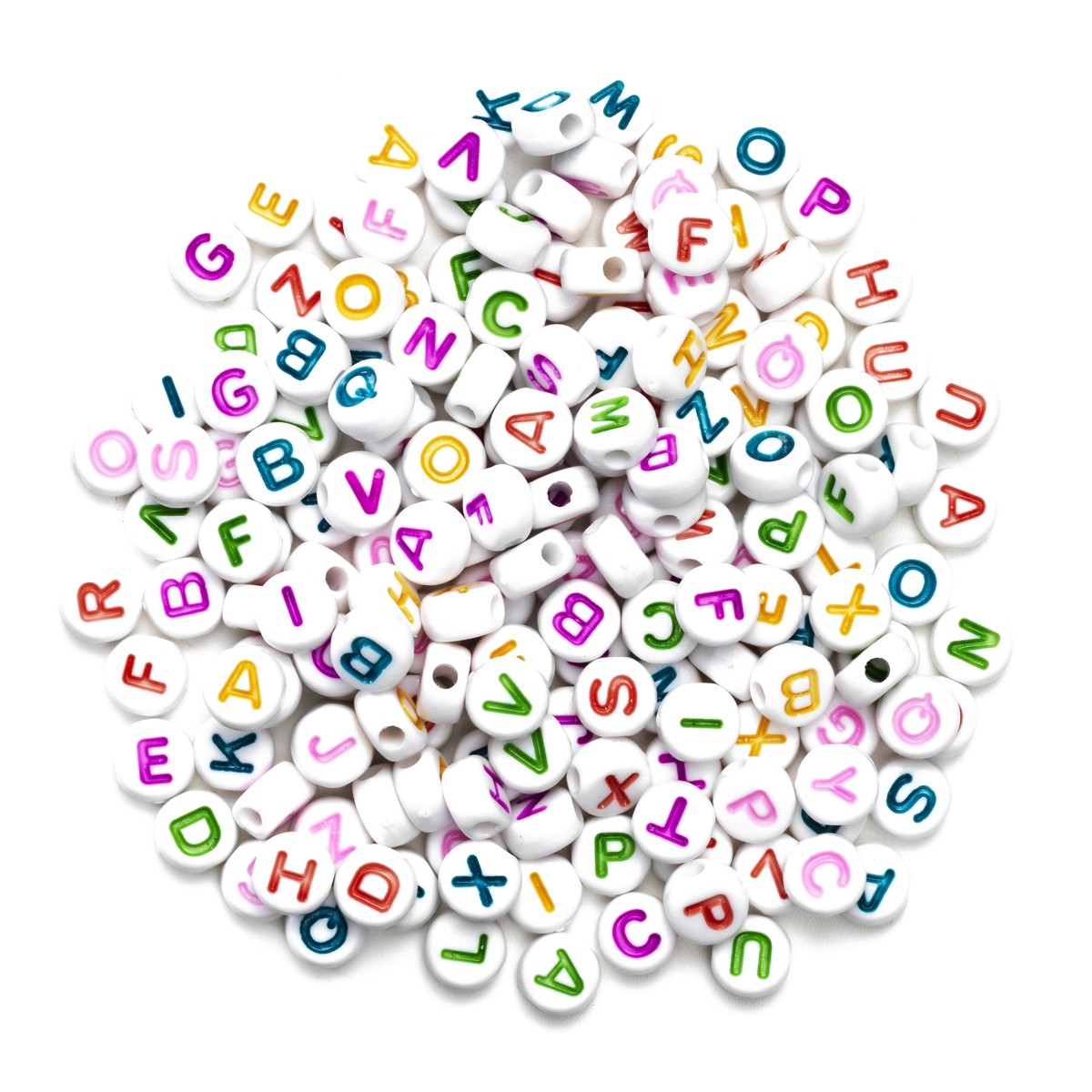 Kralenmix - letters - 500 stuks - gekleurde letters