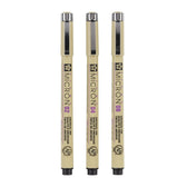 Sakura Pigma Micron - 02, 04 & 08 zwart - 3 stuks