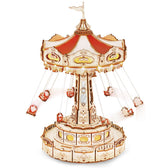 Robotime houten 3D puzzel - muziekdoos Swing Ride