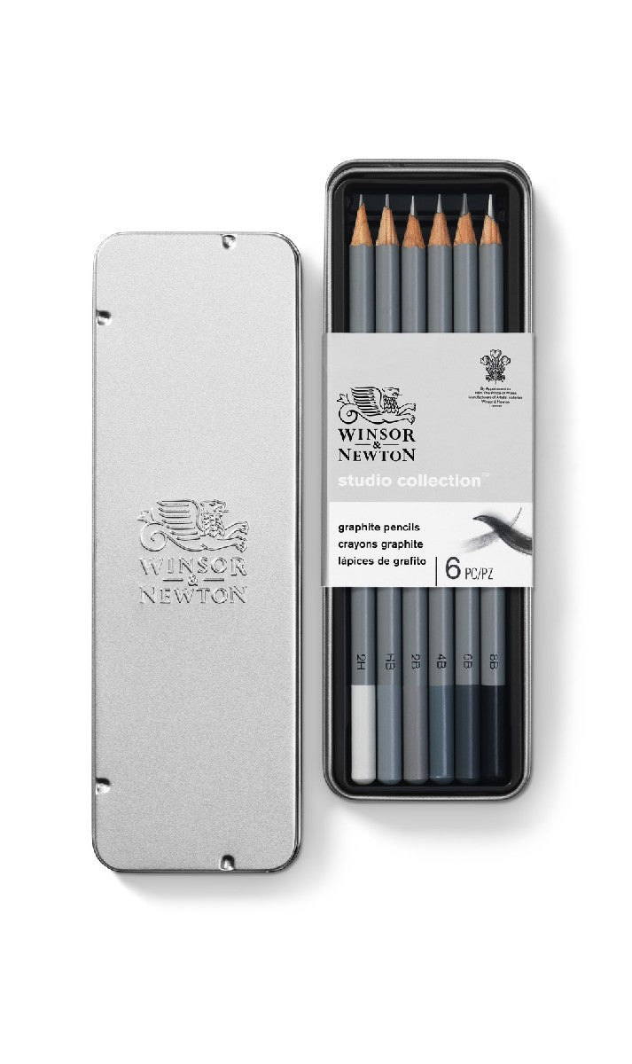 Winsor & Newton Studio - grafietpotloden - 6 stuks