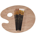 Houten palet met 8 penselen