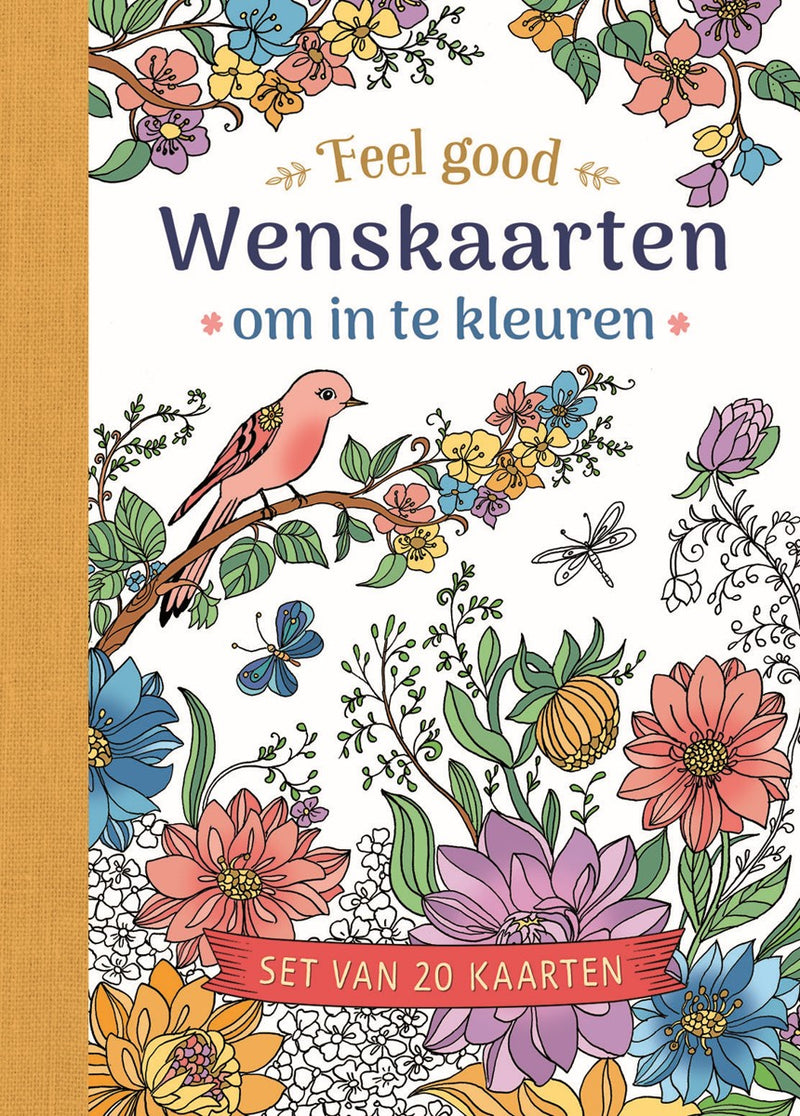 Kleurboek - Wenskaarten - Feel good