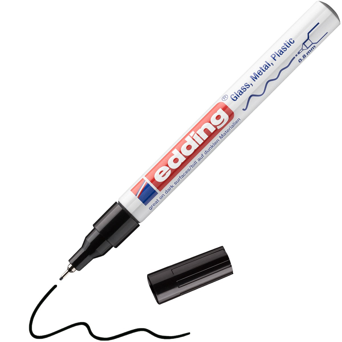 edding 780 lakmarker - glans - 0,8 mm - zwart