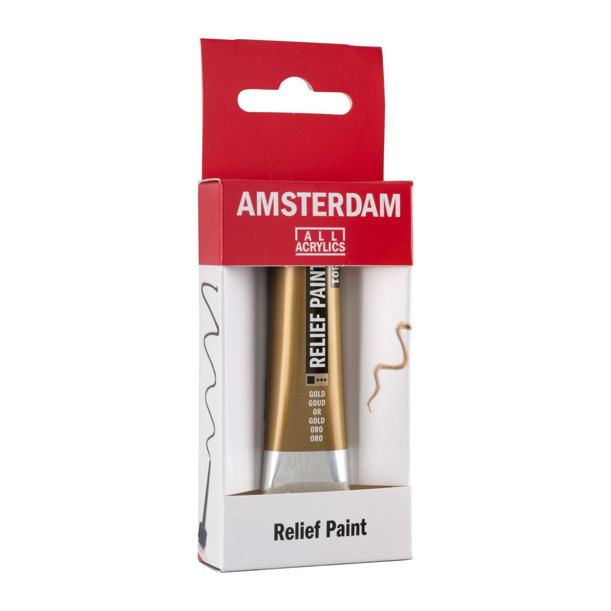Amsterdam Relief Paint - 20 ml - goud 801