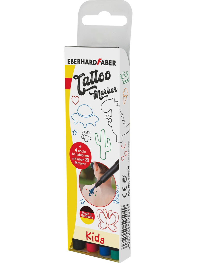 Tattoo stiften - 4 stuks + sjablonen