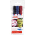 edding 1455 kalligrafiemarker set - 3 stuks - zwart, blauw, rood