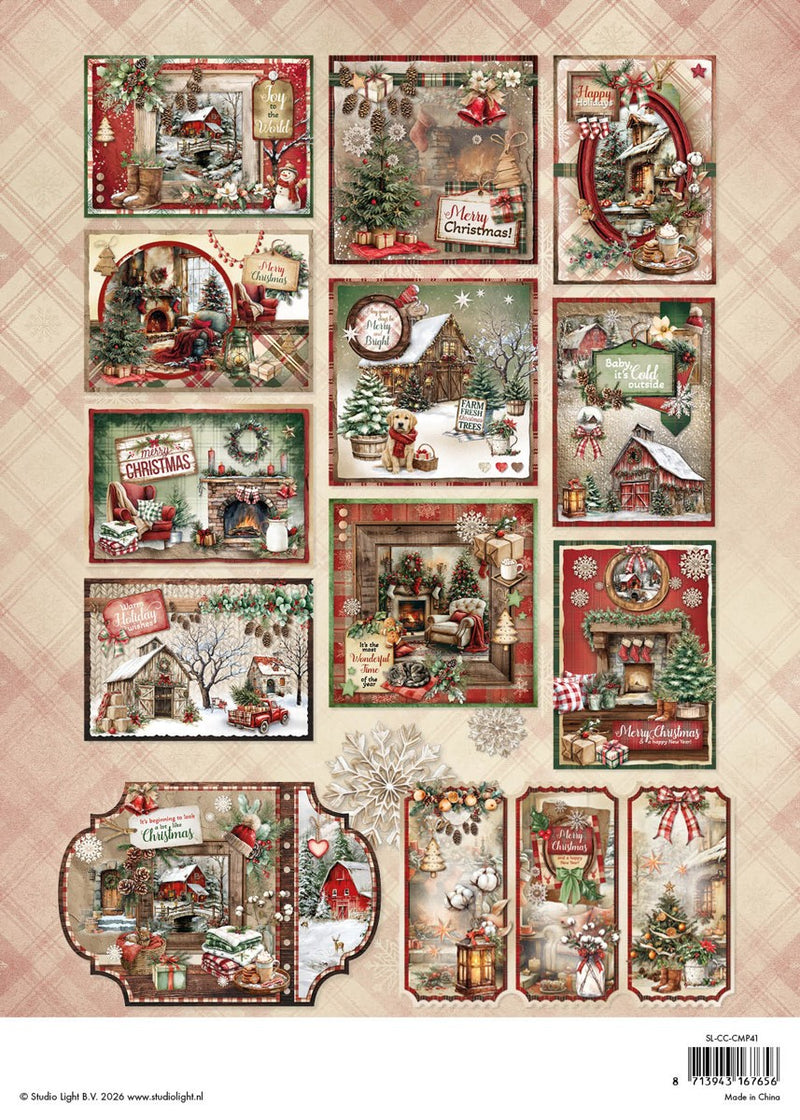 Studio Light Card paper pad - Cottage Christmas