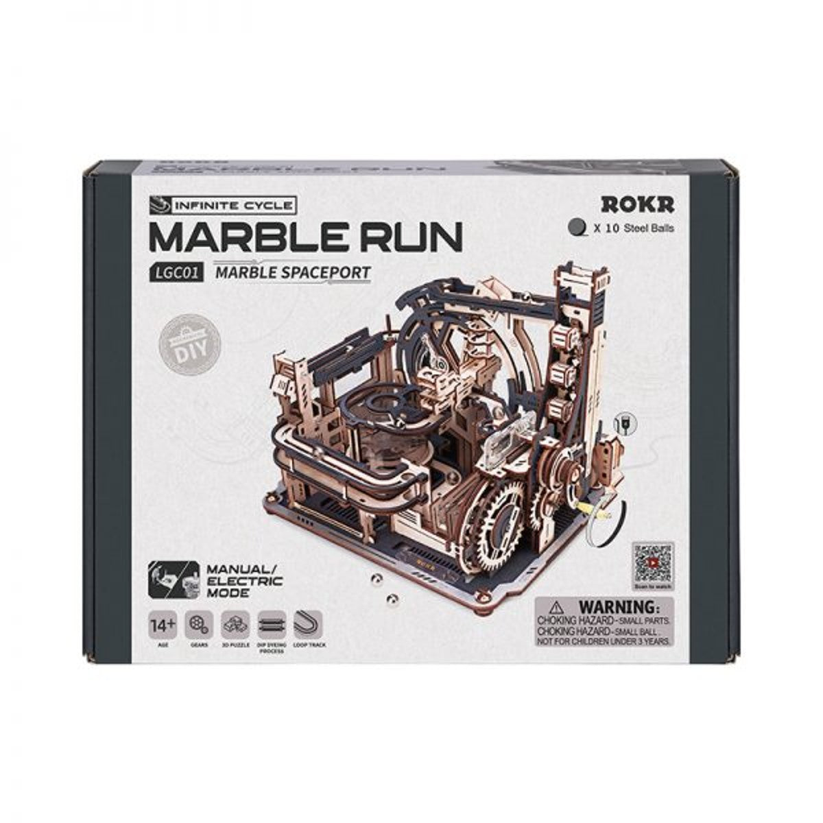 Robotime houten 3D puzzel - Marble Run Spaceport